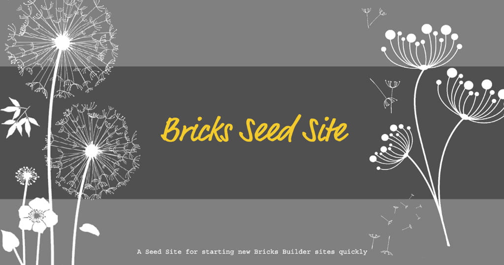 Página de inicio del sitio Bricks Seed Imagen en las redes sociales